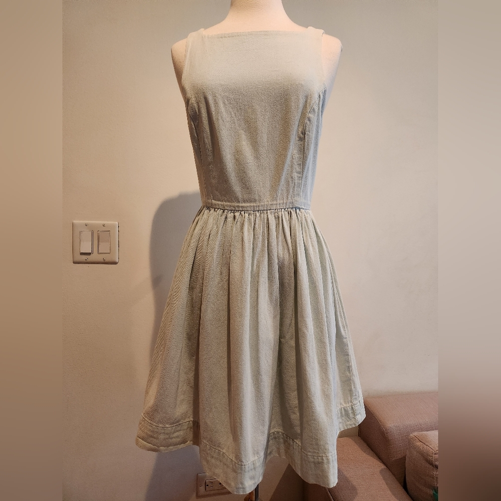 American Apparel Light Sage Green Midi Dress